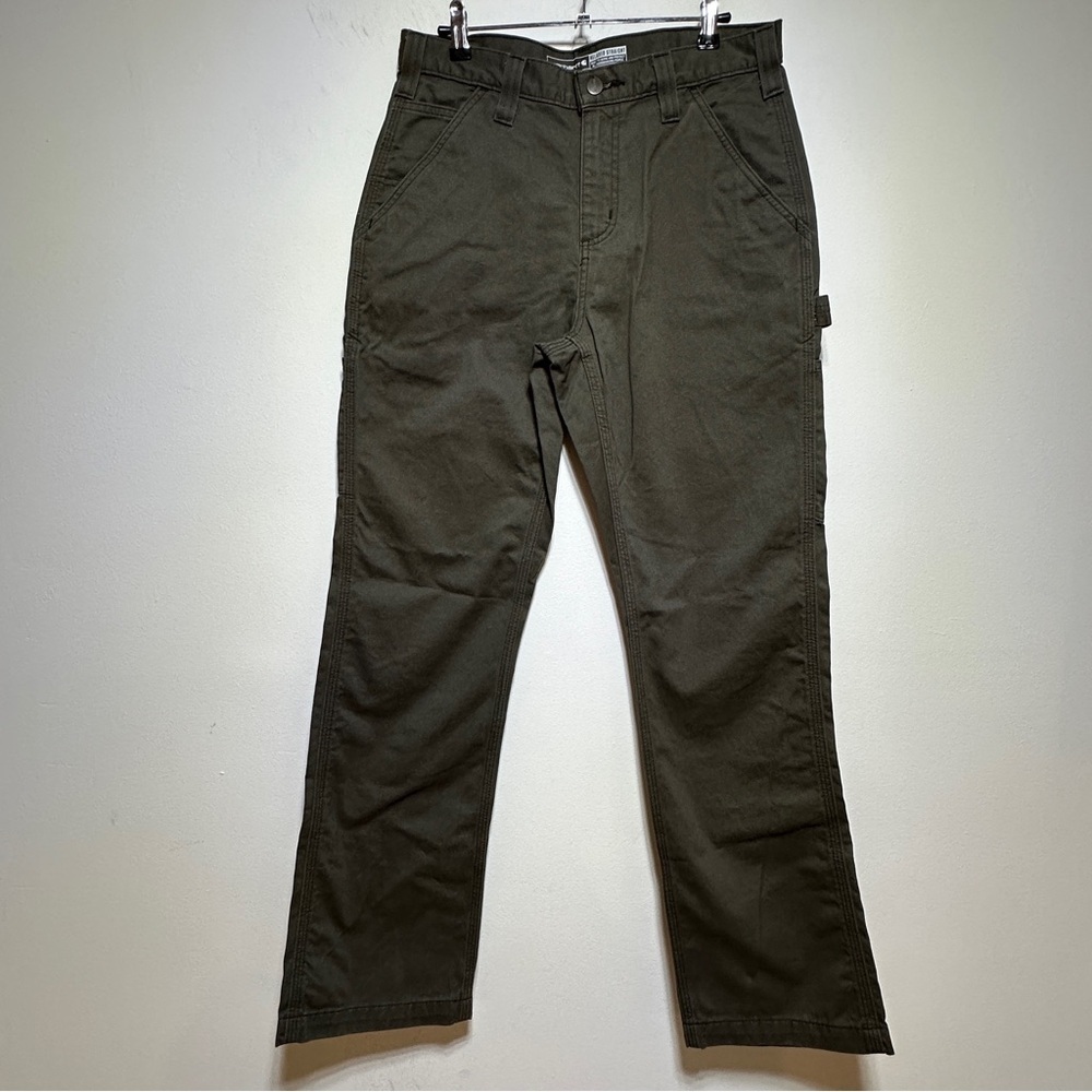 Carhartt Relaxed Fit Straight Twill Dungaree Pants Olive 31x32